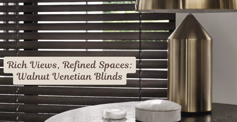 Walnut venetian blinds